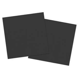 Folat Zwarte Servetten 33x33cm - 20 stuks
