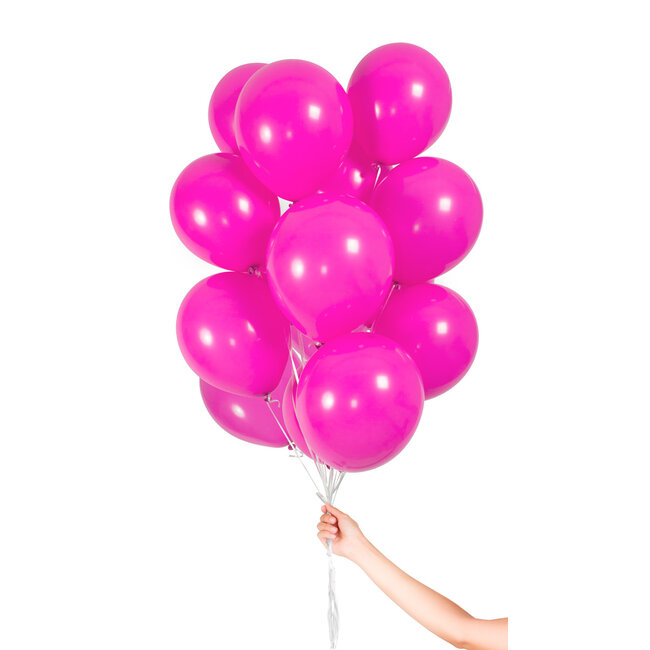 Magenta Ballonnen met Lint 23cm - 30 stuks