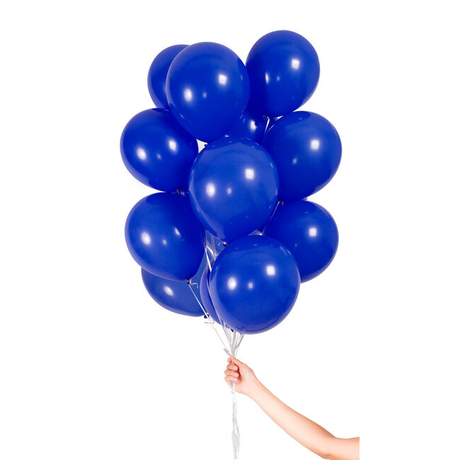 Donkerblauwe Ballonnen met Lint 23cm - 30 stuks