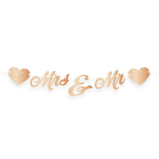 Folat Bruiloft Rosé Goud Letterslinger Just Married