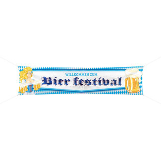 Folat Oktober Bier Festival Bierpullen Spandoek - 180x40cm