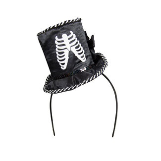 Folat Zwarte Tiara met Skelet Hoedje