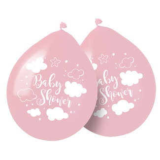 Folat Roze Babyshower Meisje Ballonnen 30cm - 8 stuks