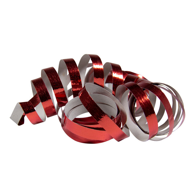 Rode Metallic Serpentines 4m - 2 stuks