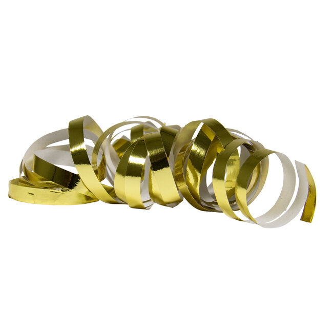 Goudkleurige Metallic Serpentines 4m - 2 stuks