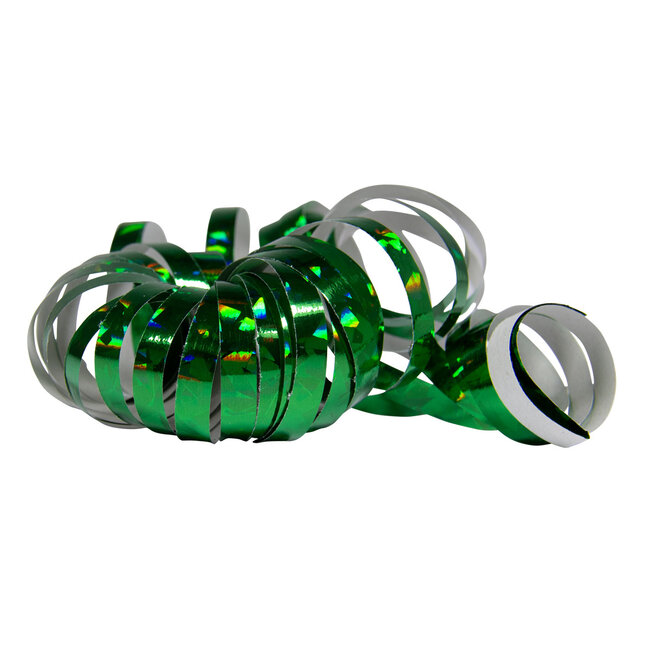 Groene Holografische Serpentines 4m - 2 stuks