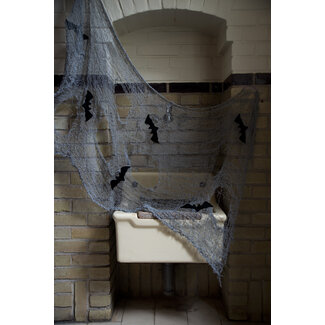 Folat Decoratie Net met Vleermuizen - 150x75cm