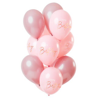 Folat Ballonnen Elegant Lush Blush 33cm - 12 stuks