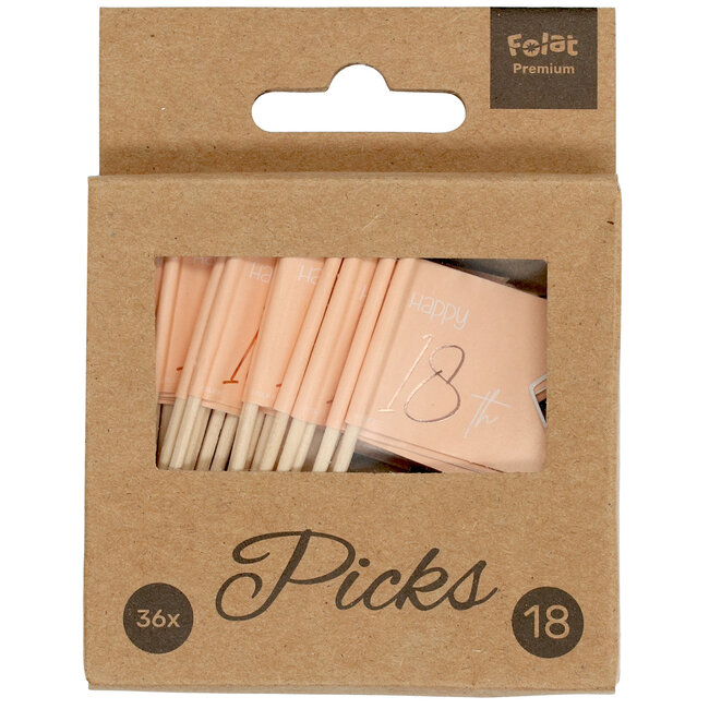 Prikkers Elegant Lush Blush 18 Jaar - 36 stuks