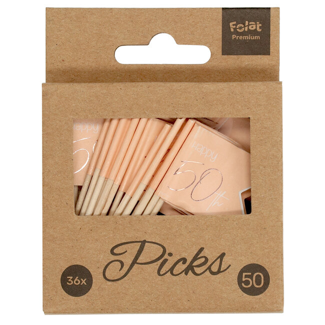 Prikkers Elegant Lush Blush 50 Jaar - 36 stuks