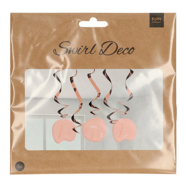 Hangdecoratie Elegant Lush Blush 18 Jaar - 5 stuks