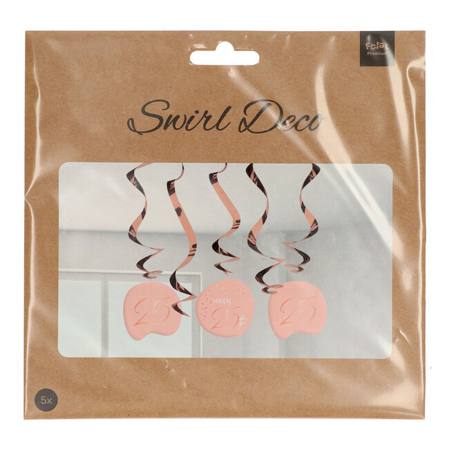Hangdecoratie Elegant Lush Blush 25 Jaar - 5 stuks