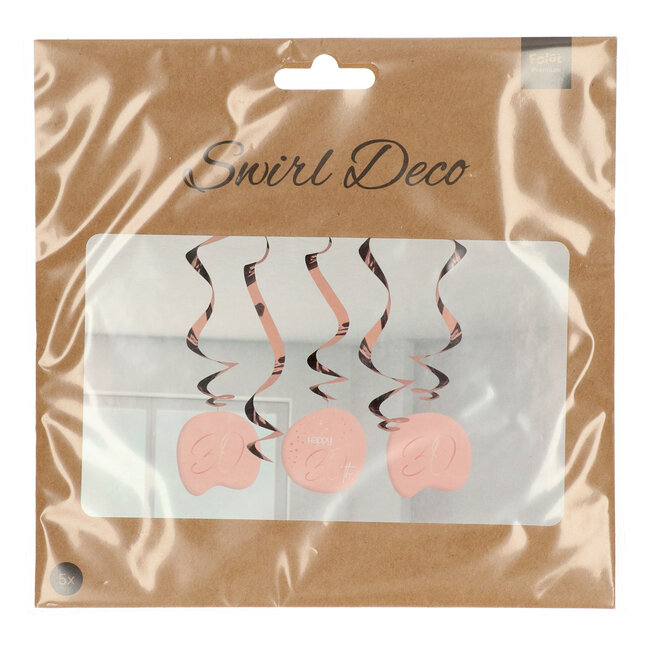 Hangdecoratie Elegant Lush Blush 30 Jaar - 5 stuks