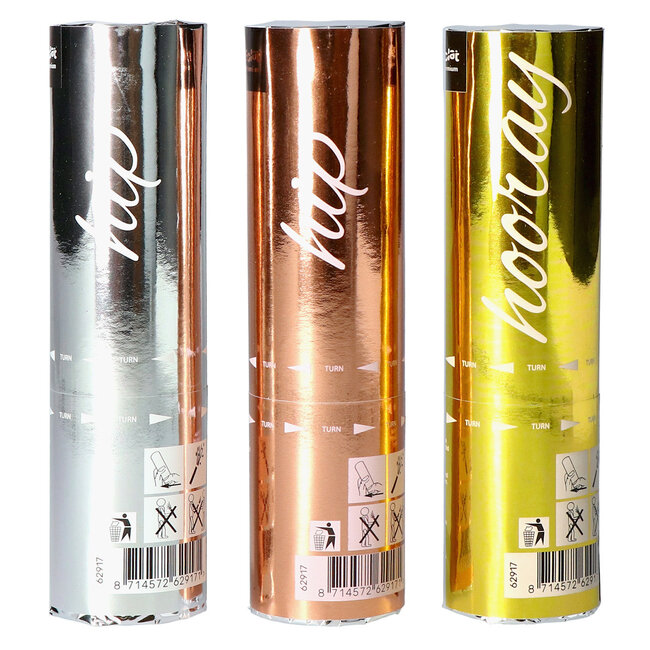 Set met 3 Confetti Kanonnen Shimmer - 15cm