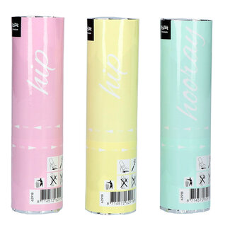 Folat Set met 3 Confetti Kanonnen Pastel - 15cm