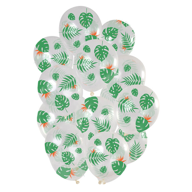 Ballonnen Tropische Bladeren 30cm - 15 stuks