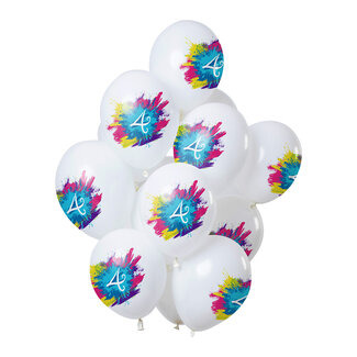Folat Ballonnen Color Splash 4 Jaar 30cm - 12 stuks