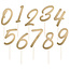Taarttoppers Cijfers Elegant True Blue 15cm - 20 stuks