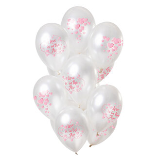 Folat Ballonnen 'Love is in the air' Metallic 30cm - 12 stuks
