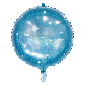 Folat Folieballon Rond Galactic Aqua - 45 cm