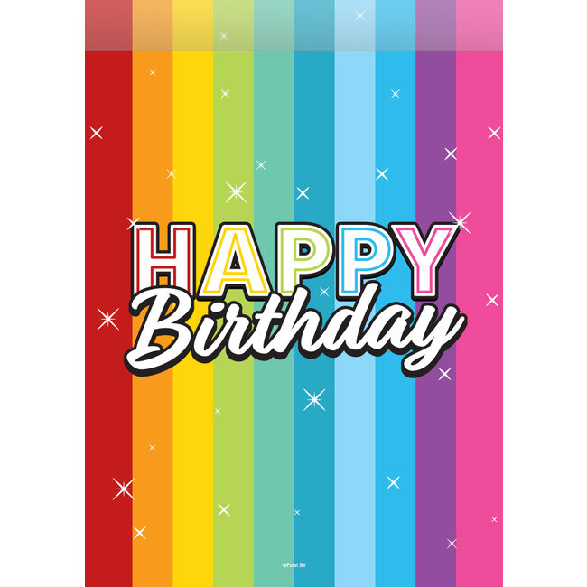 Uitdeelzakjes Rainbow Bday - 8 stuks