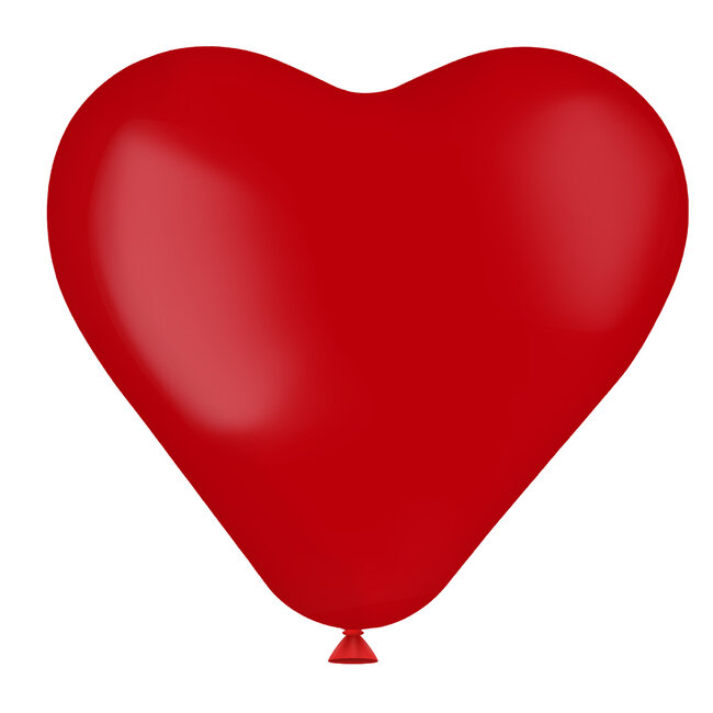 Hartvormige Ballonnen Ruby Red 25cm - 8 stuks