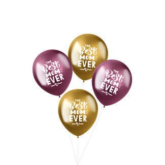 Folat Ballonnen Shimmer Best Mom Ever 33cm - 4 stuks