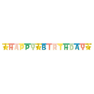 Folat Letterslinger Happy Birthday Retro - 1,6 meter