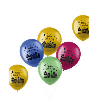 Folat Ballonnen 'Welkom Sint & Piet' Meerkleurig - 6 stuks