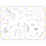 Placemats Kleurplaten Unicorns & Rainbows - 6 stuks