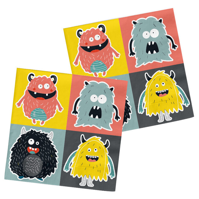 Servetten Monster Bash 33x33cm - 20 stuks
