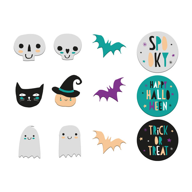 Raamstickers Happy Halloween - 12 stuks