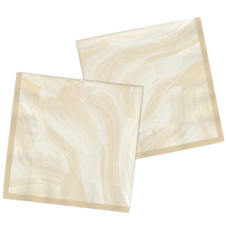 Folat Servetten Marmer Beige 33x33cm - 20 stuks