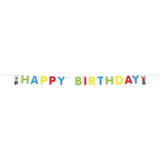 Folat Letterslinger 'Happy Birthday' Buurman & Buurman - 1,5 meter
