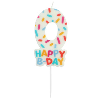 Folat Kaars Cozy Sprinkles Cijfer 0 - 7 cm