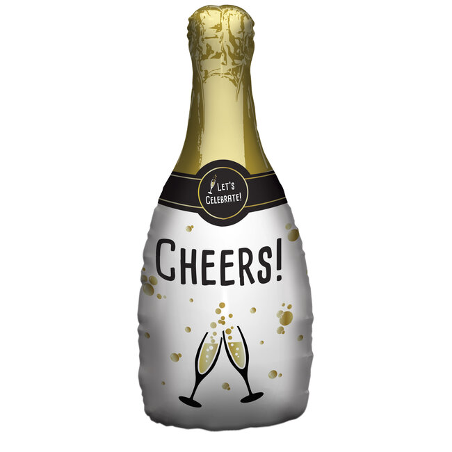 Folieballon - Champagnefles - 31 x 72 cm