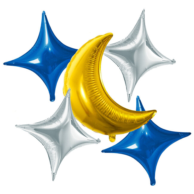 Folieballonnen Set - Eid Mubarak - 5 stuks