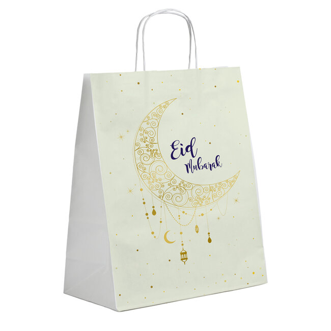 Cadeautasjes 'Eid Mubarak' - 20 x 10 x 27 cm - 6 stuks