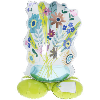 Folat Staande Folieballon - Bloemen - 53 x 77 cm
