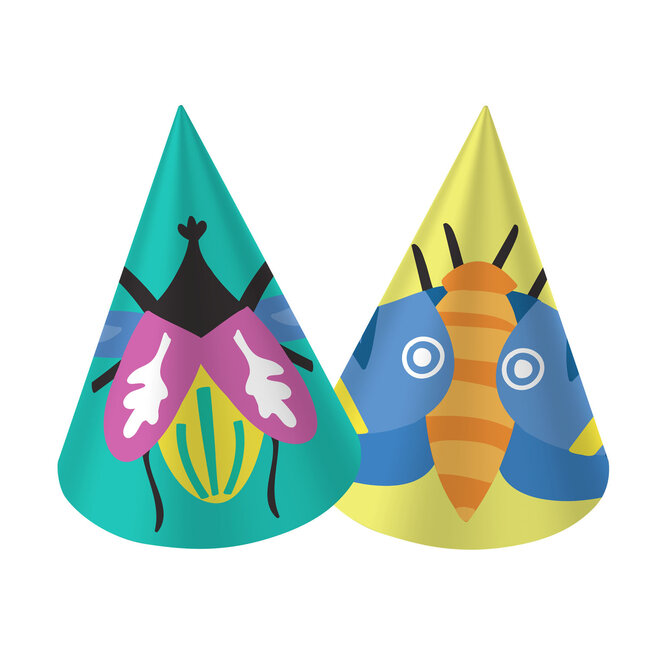 Feesthoedjes - Buzzing Bugs - 6 stuks