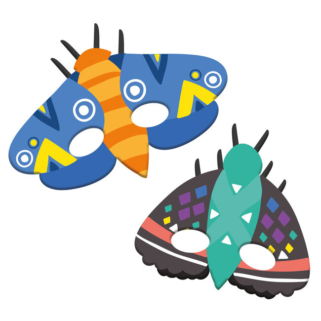Papieren Maskers - Buzzing Bugs - 6 stuks