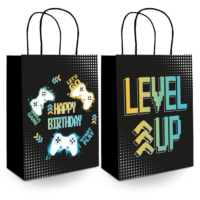 Geschenktasjes - Level Up - 20 x 27 cm - 6 stuks