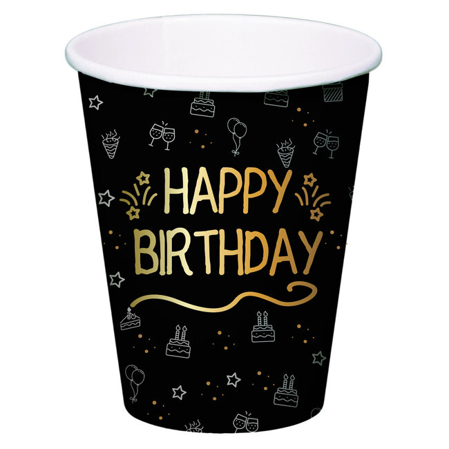 Bekers - Shining Glam - 250 ml - 8 stuks