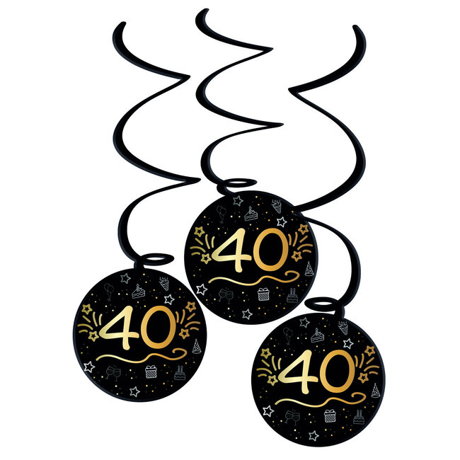 Hangdecoratie - 40 - Shining Glam - 3 stuks