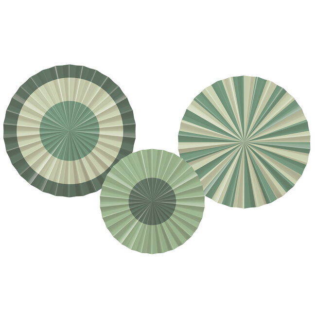 Deco Fan Set - Serene Sage - 3 stuks