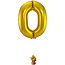 Folieballon Cijfer 0 - Goud - 86 cm