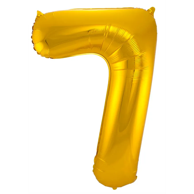 Folieballon Cijfer 7 - Goud - 86 cm