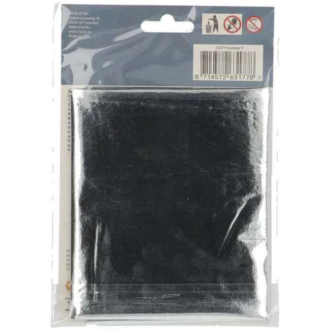 Folieballon Cijfer 7 - Zilver- 86 cm