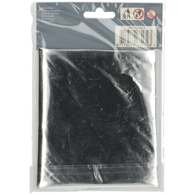 Folieballon Cijfer 2 - Zilver- 86 cm