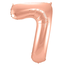 Folieballon Cijfer 7 - Rosé Goud - 86 cm